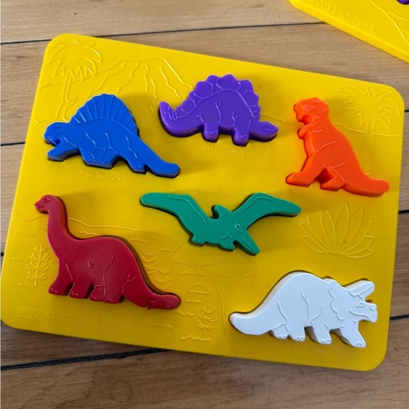 Discovery Toys PLACE & TRACE Stencil Puzzle Set 1990 Complete 3 Trays 18 Objects - Picture 2 of 12